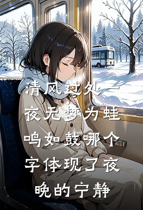 清风过处一夜无梦为蛙鸣如鼓哪个字体现了夜晚的宁静